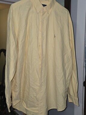 Mens Polo Ralph Lauren Yellow Button-Down Shirt